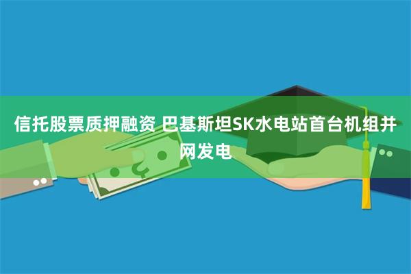 信托股票质押融资 巴基斯坦SK水电站首台机组并网发电