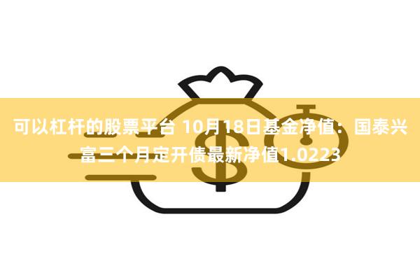 可以杠杆的股票平台 10月18日基金净值：国泰兴富三个月定开债最新净值1.0223