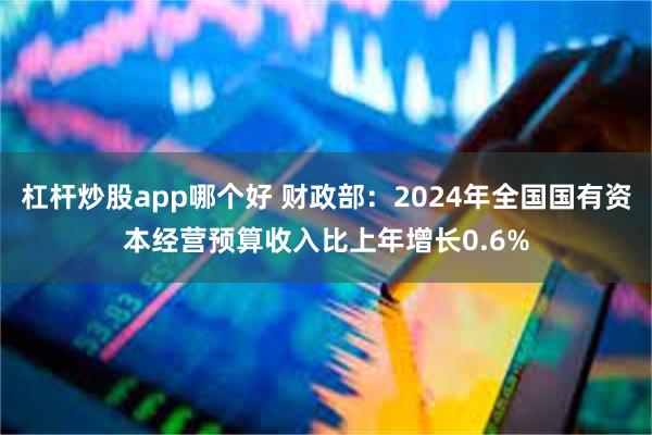 杠杆炒股app哪个好 财政部：2024年全国国有资本经营预算收入比上年增长0.6%